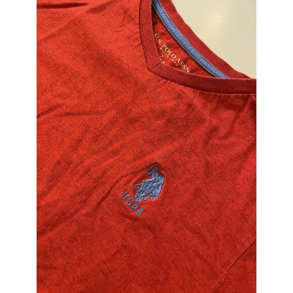 US‎ Polo Assn USPA Boys Logo Tee Shirt Size 14/16 Preppy Y2K Casual Pony V Neck - Picture 3 of 10